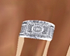 Silver Diamond Ring L