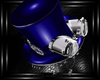 b blue steampunk hat