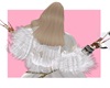 Fur boa white pearl