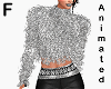 silver fur top ANI - F