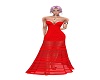 redhot sheer n lace gown