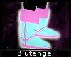 pink and blue boots m/f