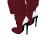 J-Red wine high boots