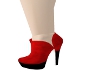 red heel boots
