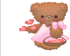 bear with hearts sticker