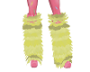 Yellow/Pink Furry Boots