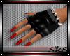 PVC Spiked Gloves - Red