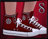 -S- Red Sneakers Witch
