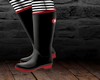 N*/ Boot Black Red