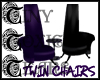 TTT Twin Chairs ~Blk/Pur