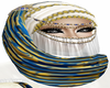 Gold n Blue Hijab
