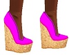 Purple wedge heels