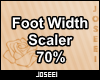 Foot Width Scaler 70%