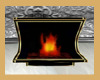 Black/gold fireplace