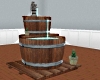 Wooden Barrel Fountain