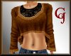 Crop Top Layered Mocha