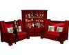 Red Chairs,Drink Cabinet
