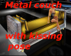 Metal couch with poses