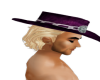 purple hat blond hair