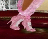 pink lace shoes
