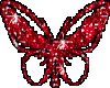 red sparkle butterfly