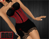 pb red black corset