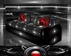 *WL* BLK RED GIMP COUCH