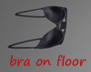 UC black bra on floor