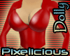 PIX Latex Dolly Top RED