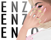Pink Nails + left rings