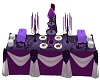 purple wedding buffet