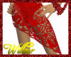 WF>Lace Sarong red