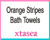 Oange Stripes Bath Towel