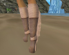 cow boots fringed tan