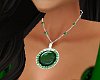 Emerald round Necklace