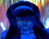 alien glow hair blue