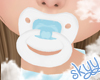 White and Blue Paci
