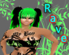 raver hair green