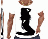 Sexy lady on white