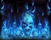 blue skull moon chair