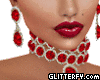 DIAMOND RED CHOKER SET F