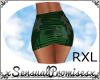 Green Print Latex Skirt