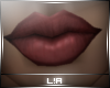 L!A layer lips red