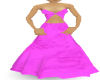 evening gown w/bow pink