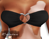 C! Cropped Heart | Black