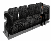 Black Floral Long Couch