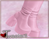 Pink Leather Boots