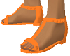 sandals solid orange