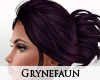Dark purple bun hair
