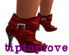 Red Ankle Buckle Boot
